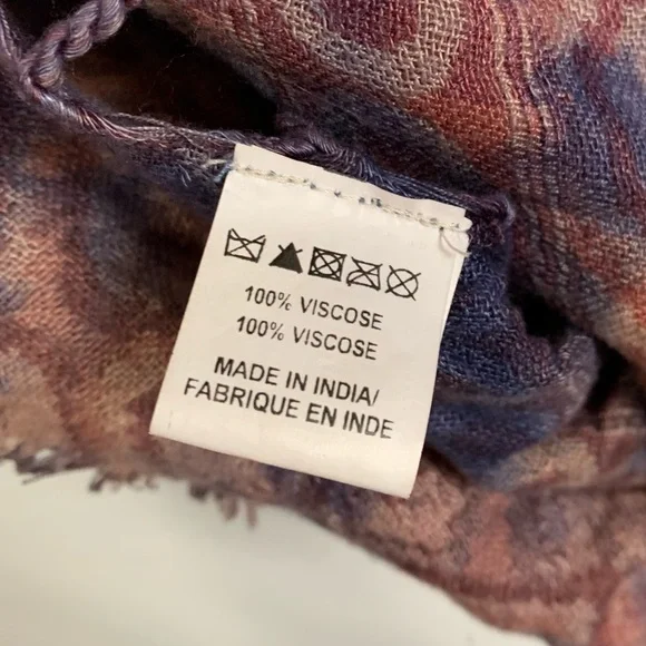 Tie-Dye Fring Shawl/Scarf - Picture 3 of 3